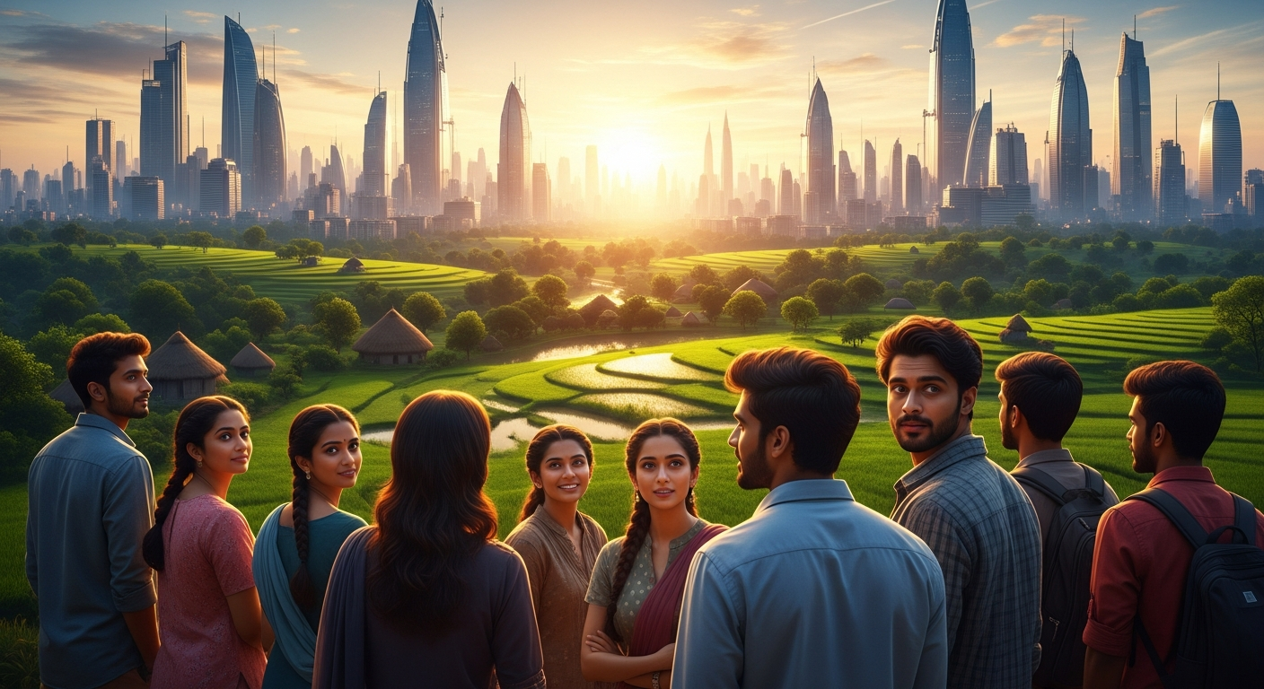 Youth Looking at Sunrise